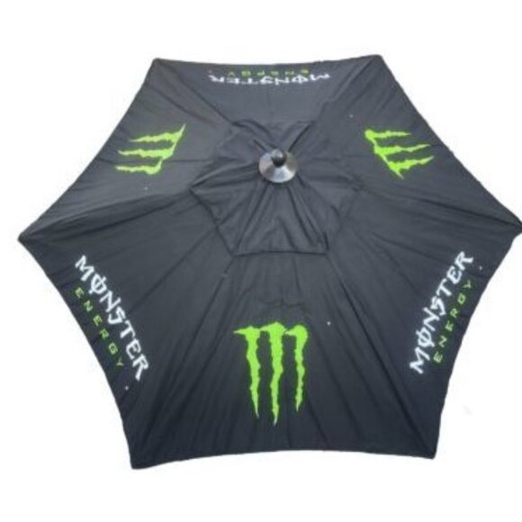 Monster Energy Outdoor Patio Large Umbrella, 7x6 Metal_BRAND NEW IN BOX - Picture 1 of 1